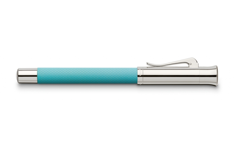 GRAF VON FABER CASTELL - Stylo-plume Guilloché turquoise - plume medium.