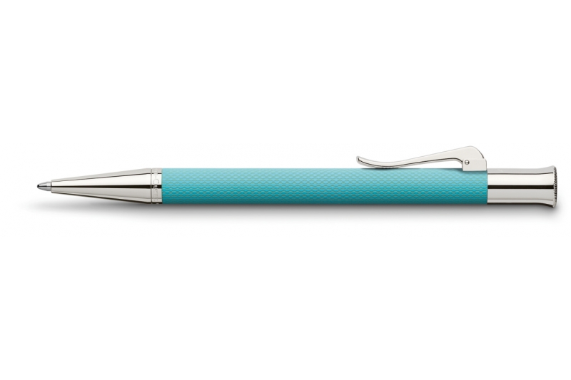 GRAF VON FABER CASTELL - Stylo-bille Guilloché turquoise.