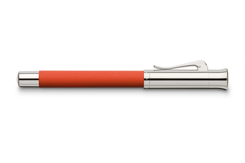 GRAF VON FABER CASTELL - Stylo-plume Guilloché orange - plume medium.