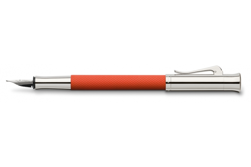 GRAF VON FABER CASTELL - Stylo-plume Guilloché orange - plume medium.