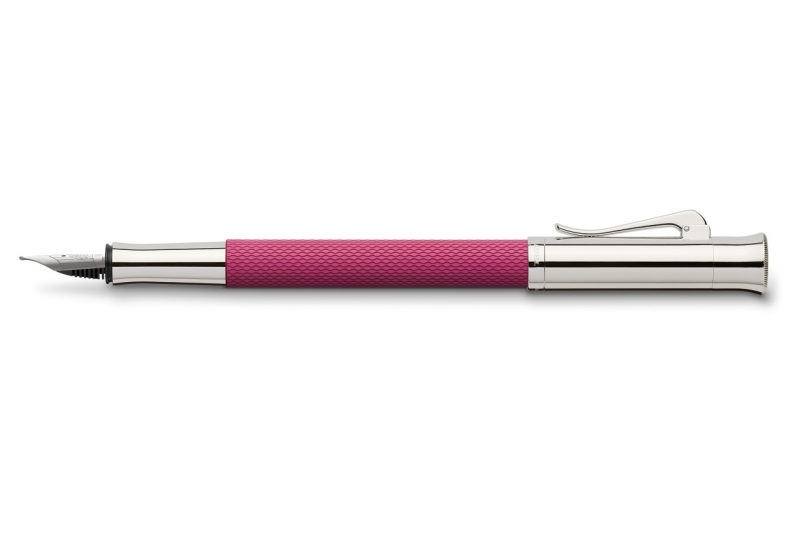 GRAF VON FABER CASTELL - Stylo-plume Guilloché rose - plume medium.