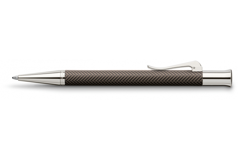 GRAF VON FABER CASTELL - Stylo-bille Guilloché Ciselé moka.