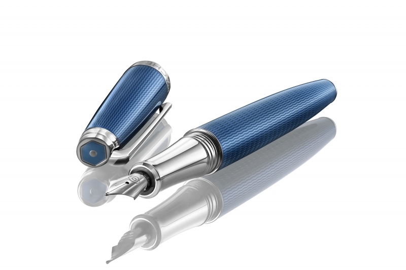 Stylo plume LEMAN Grand Bleu - plume medium.