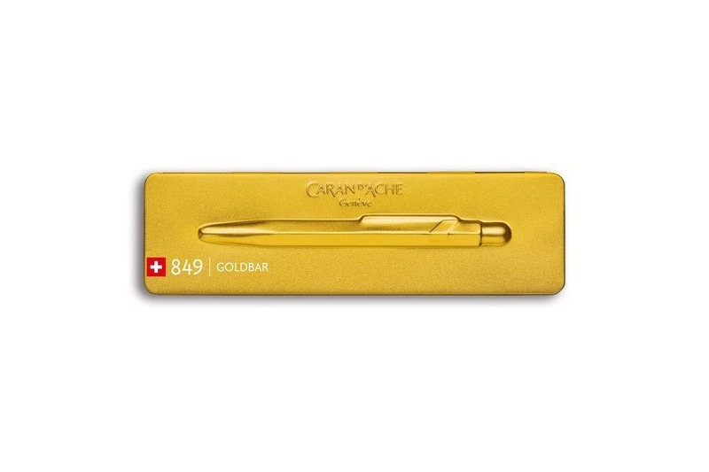 Stylo-bille 849 Goldbar avec etui slim pack.