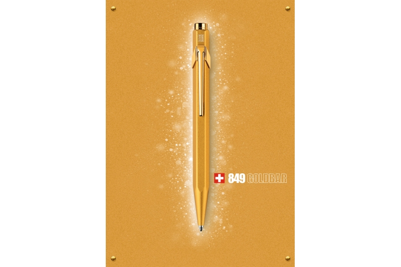 Stylo-bille 849 Goldbar avec etui slim pack.