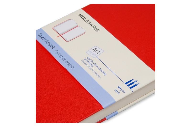 MOLESKINE - Carnet  104 pages papier croquis 165 gr - rouge