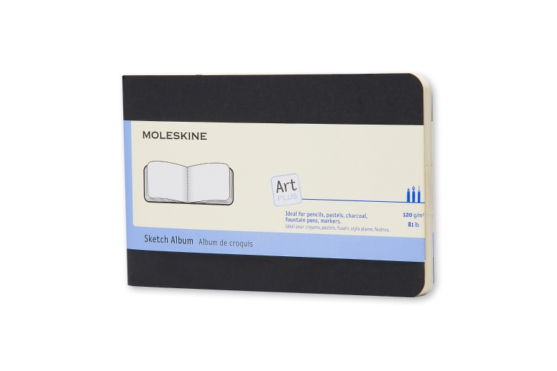 MOLESKINE - Carnet  72 pages papier croquis 120 gr - noir