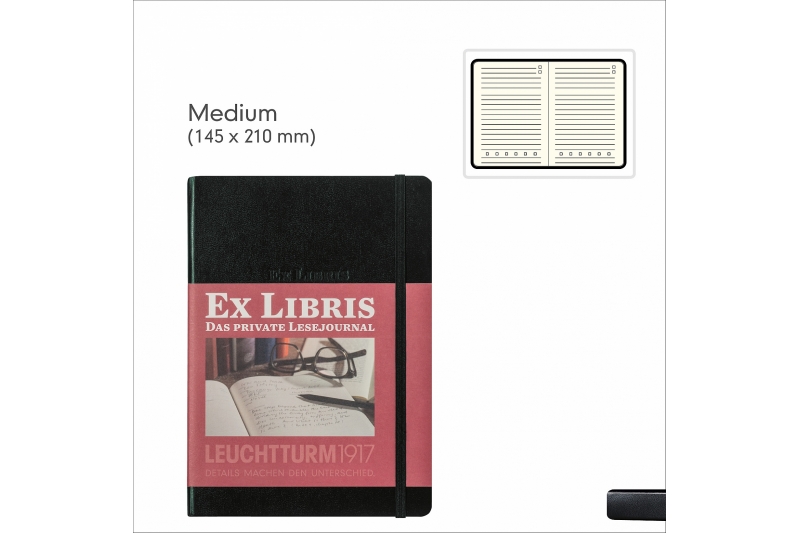 LEUCHTTURM - Carnet  252 pages pour vos notes de lectures - noir