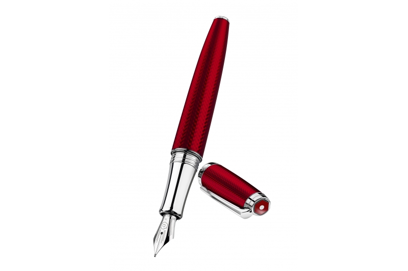 Stylo plume LEMAN Rouge Carmin - plume medium.