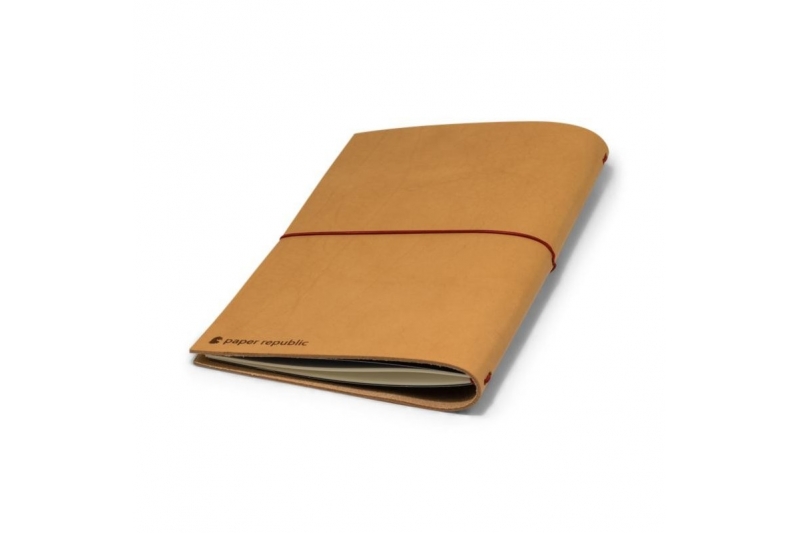 Carnet cuir - 15 x 21 - grand voyageur XL - sand.