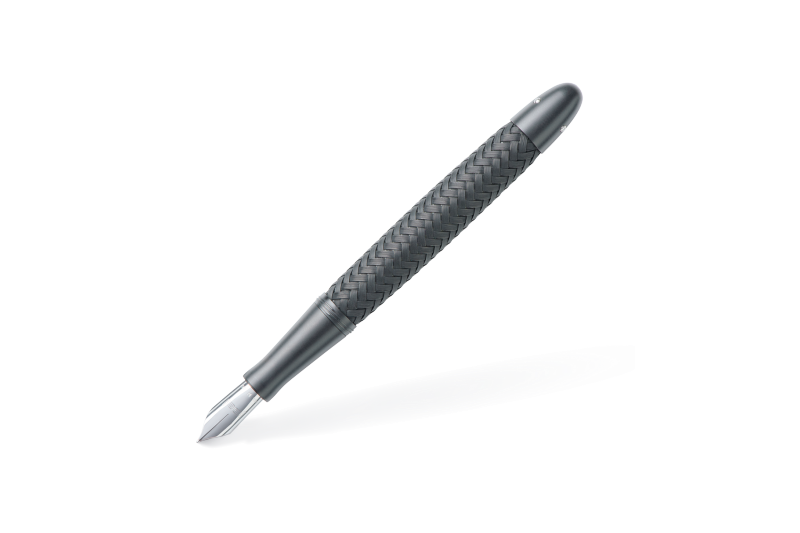 PORSCHE DESIGN - Stylo-plume TECFLEX P3110 noir mat - plume medium.